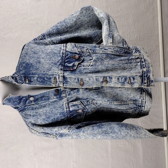 Levi's Vintage Blue Stone Wash Long Sleeve Button Front Trucker Jean Jacket - Picture 16 of 16